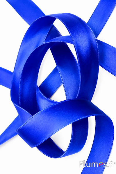 Satinband - Breite 25 mm - blau  